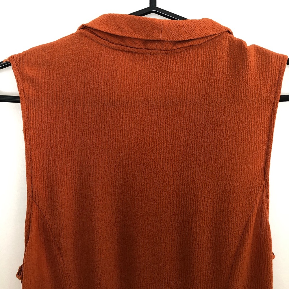 CREPE BURNT ORANGE DRESS - Picture 5 of 6